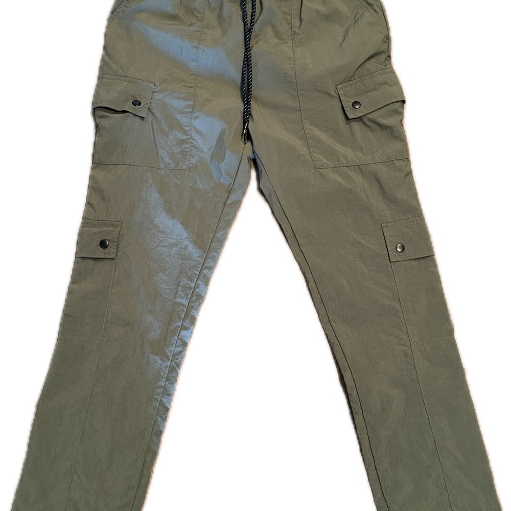 PacSun Relaxed Cargo Pants Olive Green Drawstring Utility Men’s Size Large